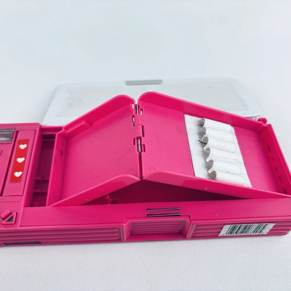 Vintage 1995 Sanrio Tweedle Dee Dee Bear Pink Puffy Pencil Case -‎ Compartments